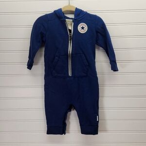 Converse Chuck Taylor Patch Hooded Zip-Up Coverall Size 6-9 Months